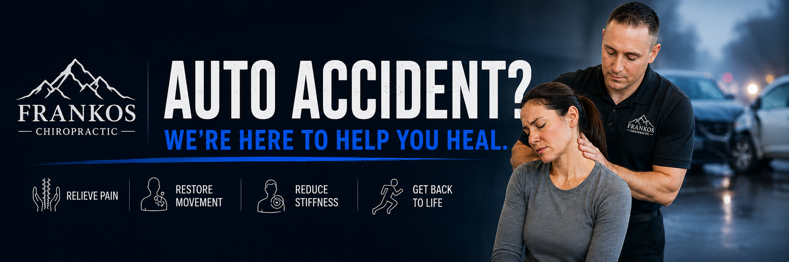 Auto accident chiropractor in Smithfield Utah at Frankos Chiropractic serving Cache Valley