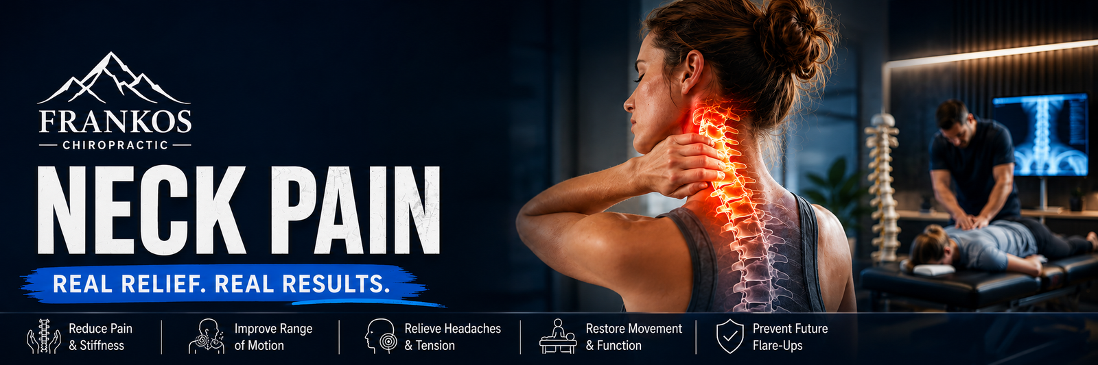 Neck pain chiropractor in Smithfield Utah at Frankos Chiropractic serving Cache Valley