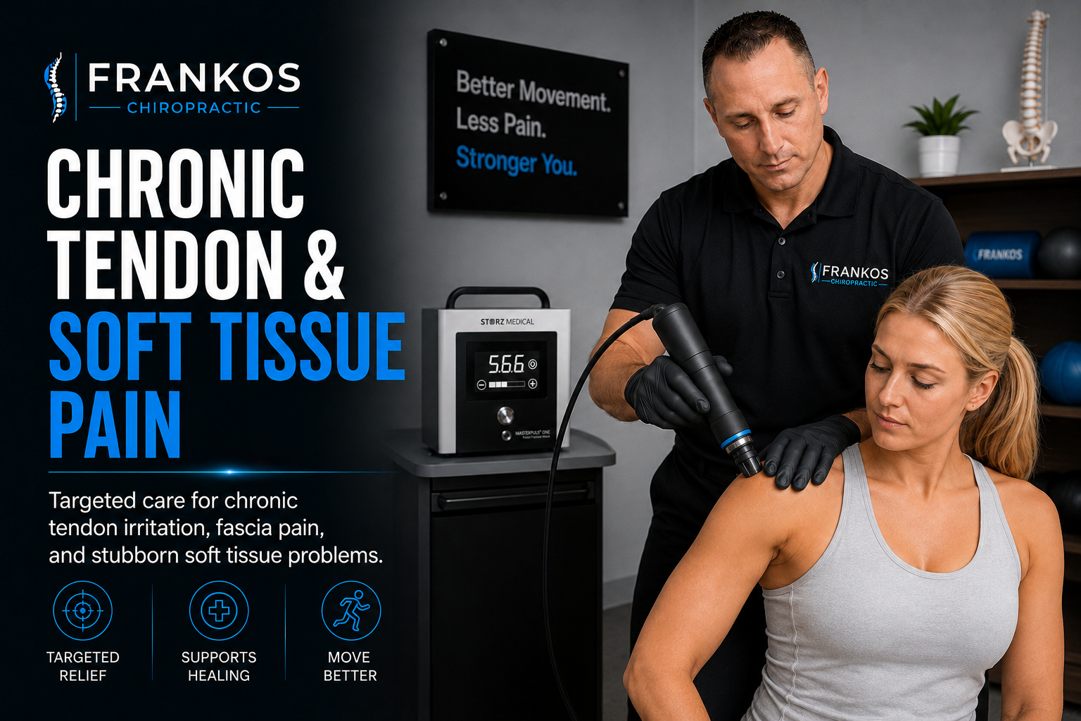 Chronic tendon and soft tissue pain treatment at Frankos Chiropractic