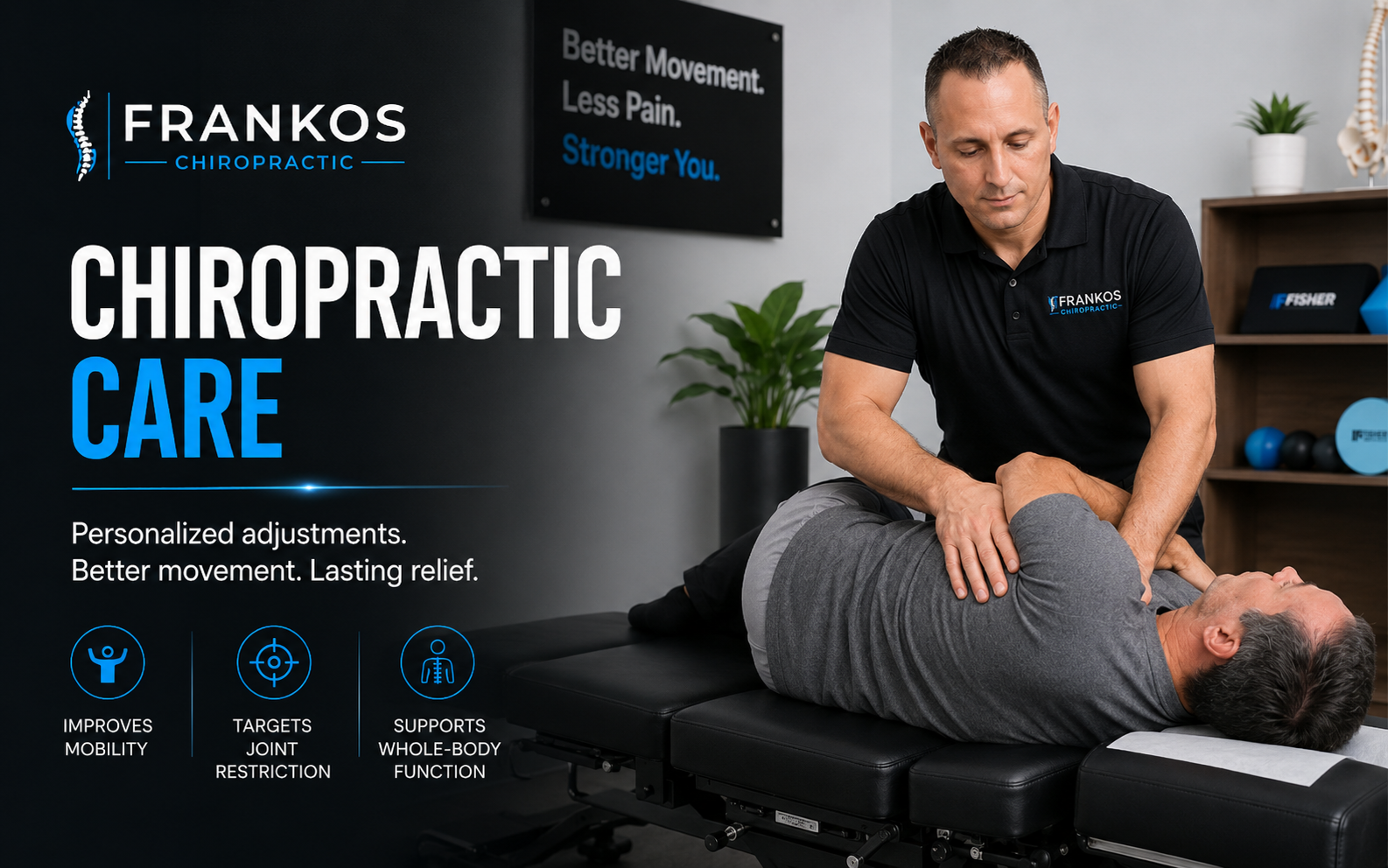 Chiropractic adjustment care at Frankos Chiropractic in Smithfield Utah