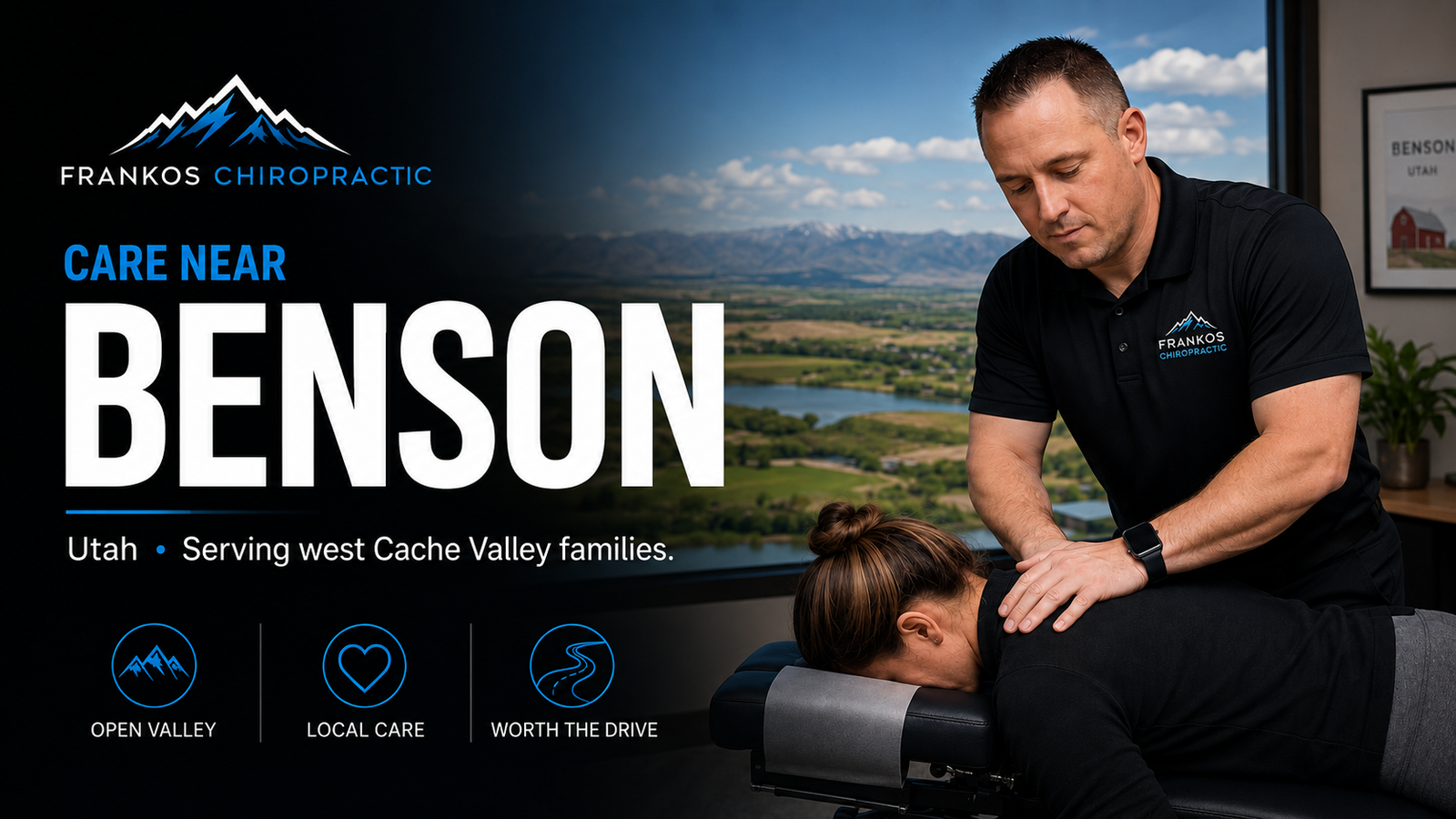 Chiropractic Care Near Benson, Utah at Frankos Chiropractic serving Benson patients from Smithfield
