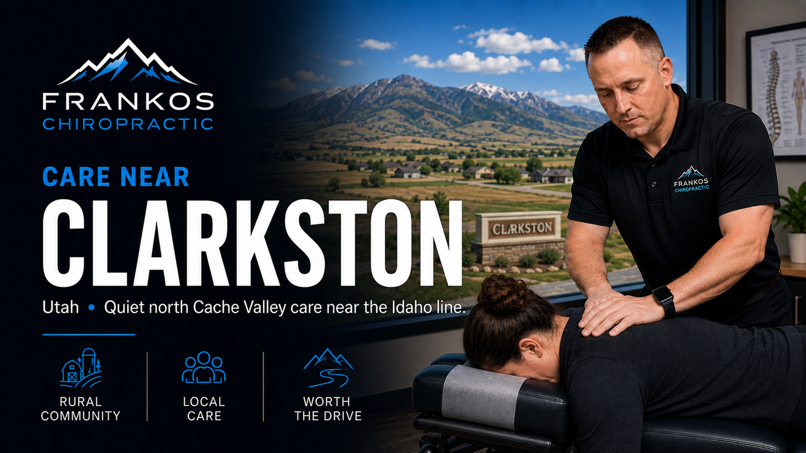 Chiropractic Care Near Clarkston, Utah at Frankos Chiropractic serving Clarkston patients from Smithfield