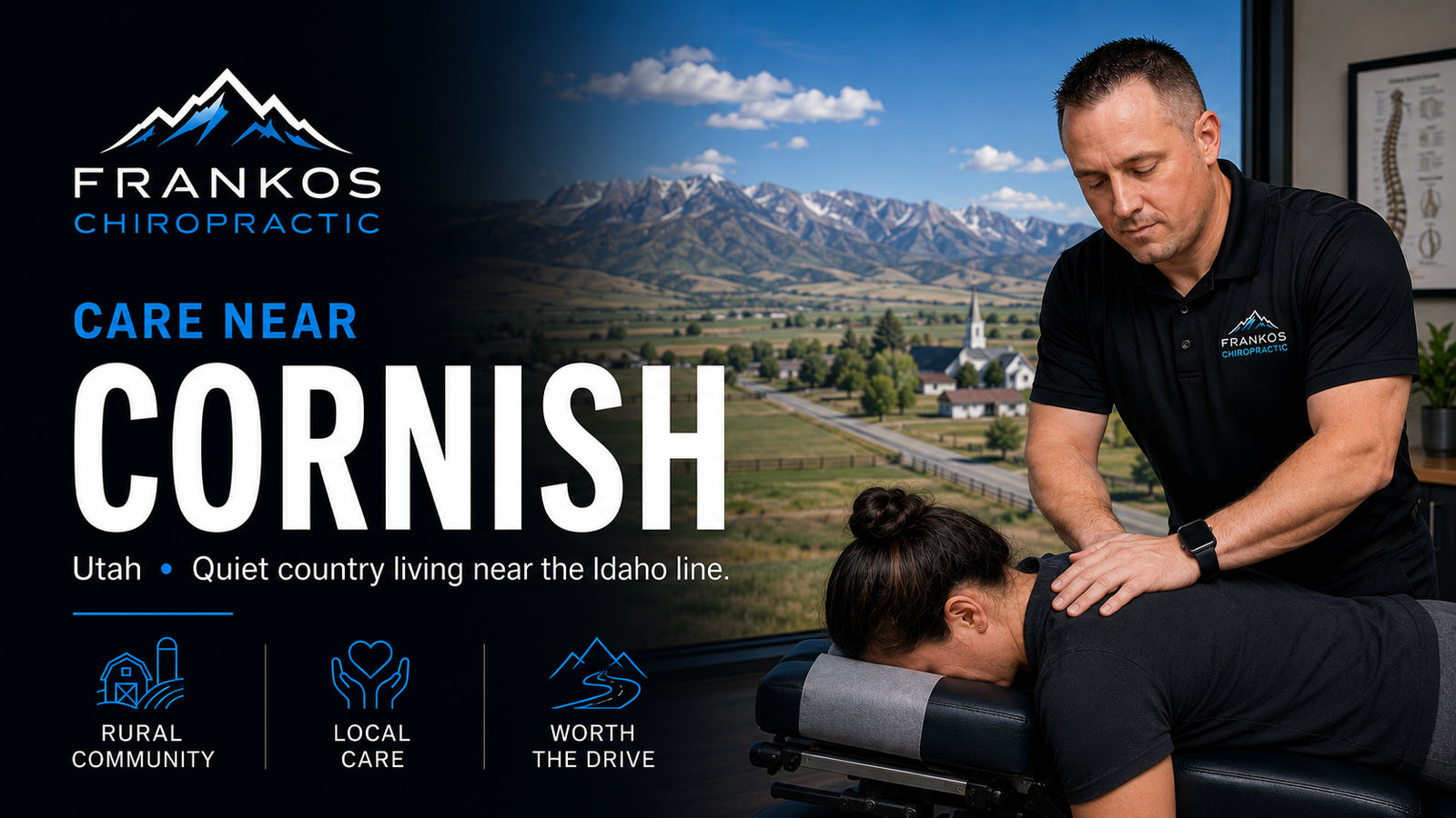 Chiropractic Care Near Cornish, Utah at Frankos Chiropractic serving Cornish patients from Smithfield