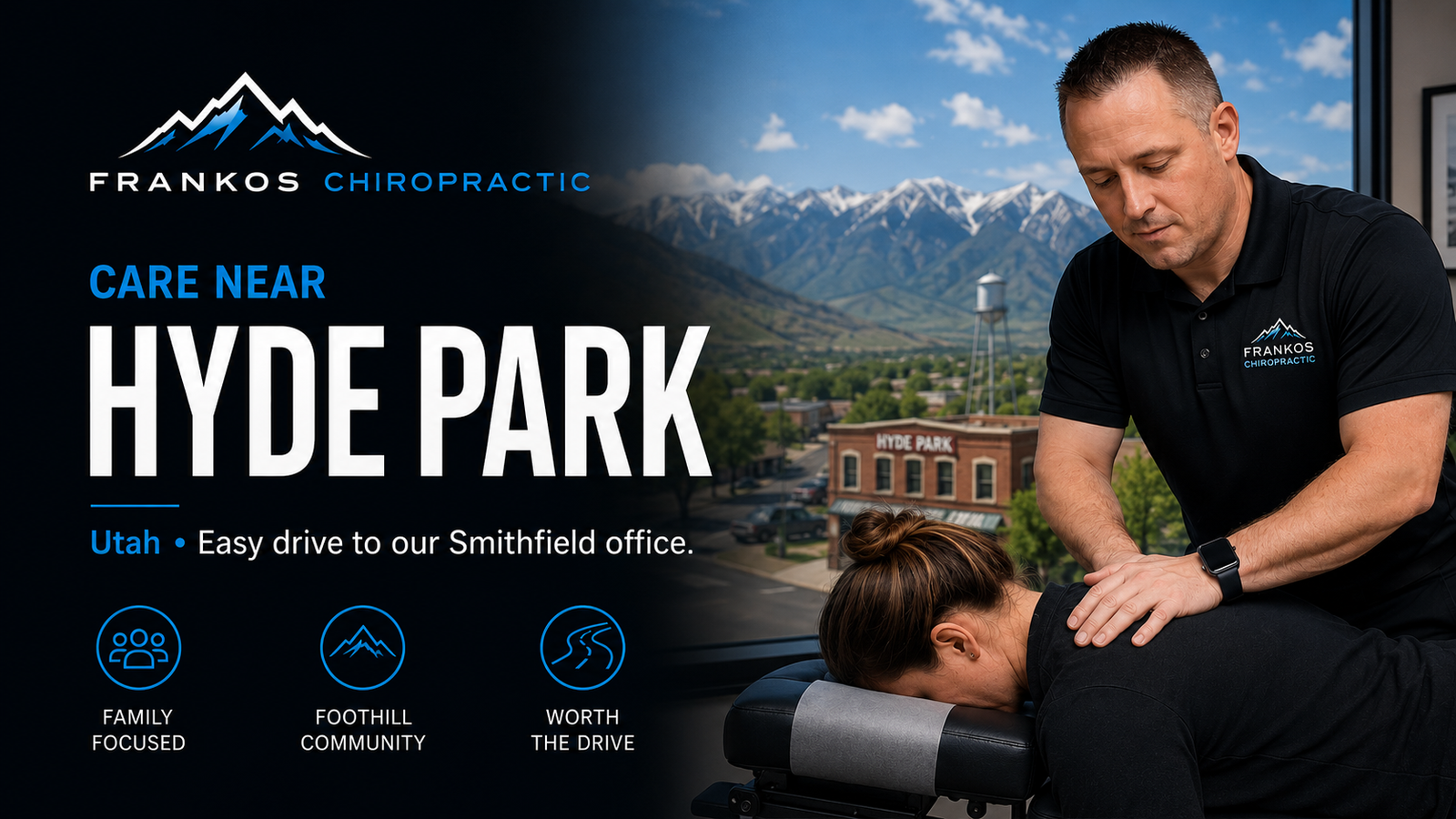 Chiropractor near Hyde Park Utah at Frankos Chiropractic serving Hyde Park Logan USU and Cache Valley patients