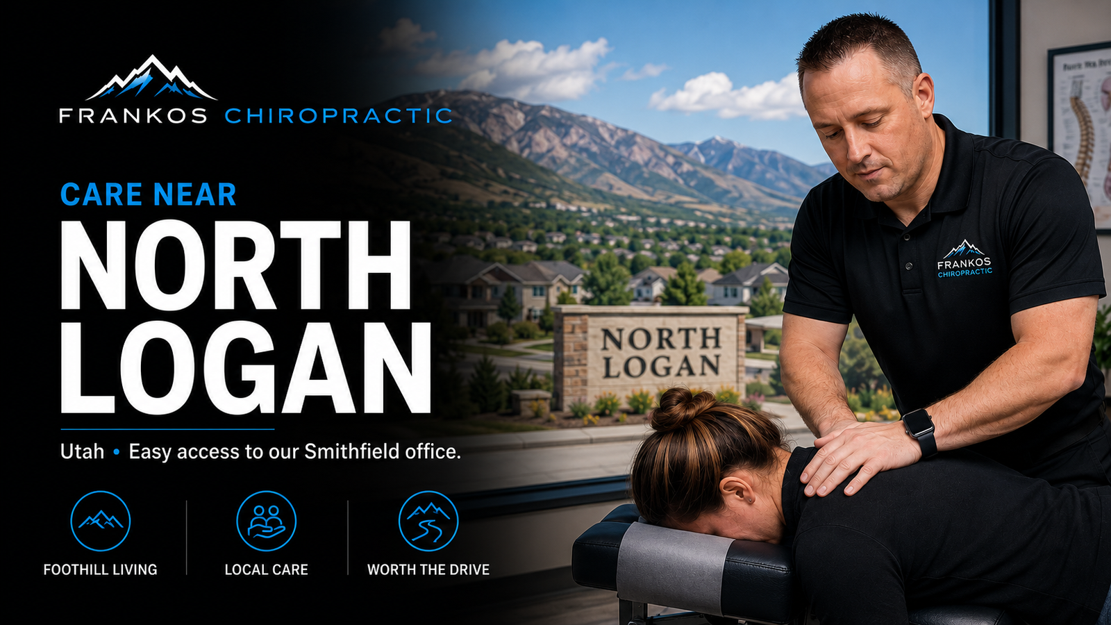 Chiropractor near North Logan Utah at Frankos Chiropractic serving North Logan Logan USU and Cache Valley patients