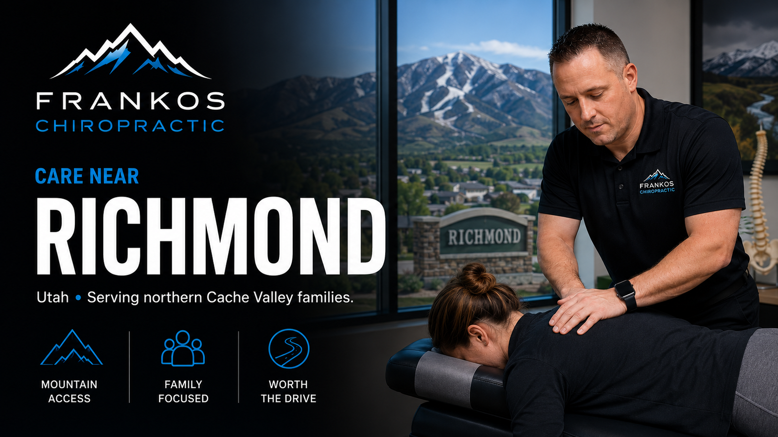 Chiropractor near Richmond Utah at Frankos Chiropractic serving Richmond Logan USU and Cache Valley patients