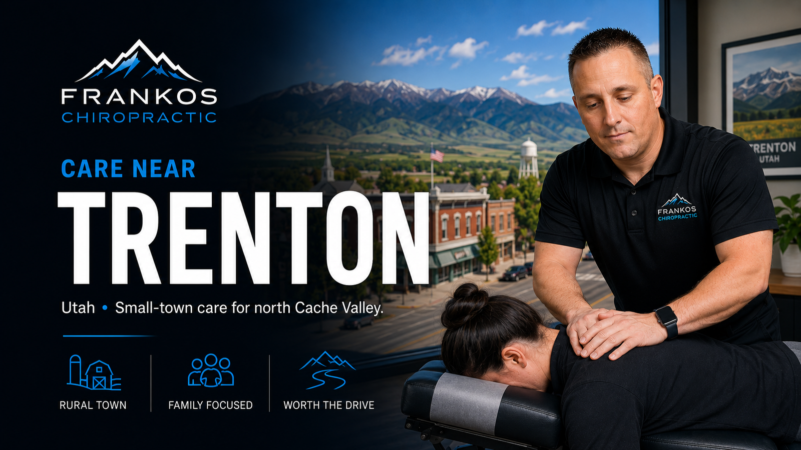 Chiropractic Care Near Trenton, Utah at Frankos Chiropractic serving Trenton patients from Smithfield