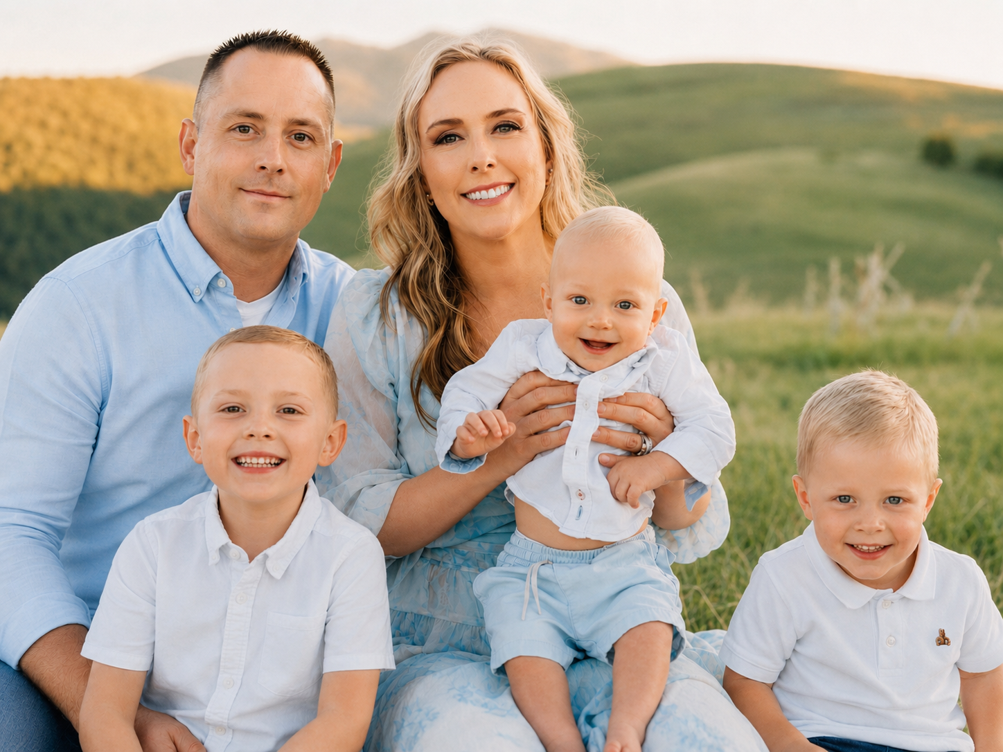 Dr. Chad Frankos, Dr. Valeri Frankos, and their family in Cache Valley