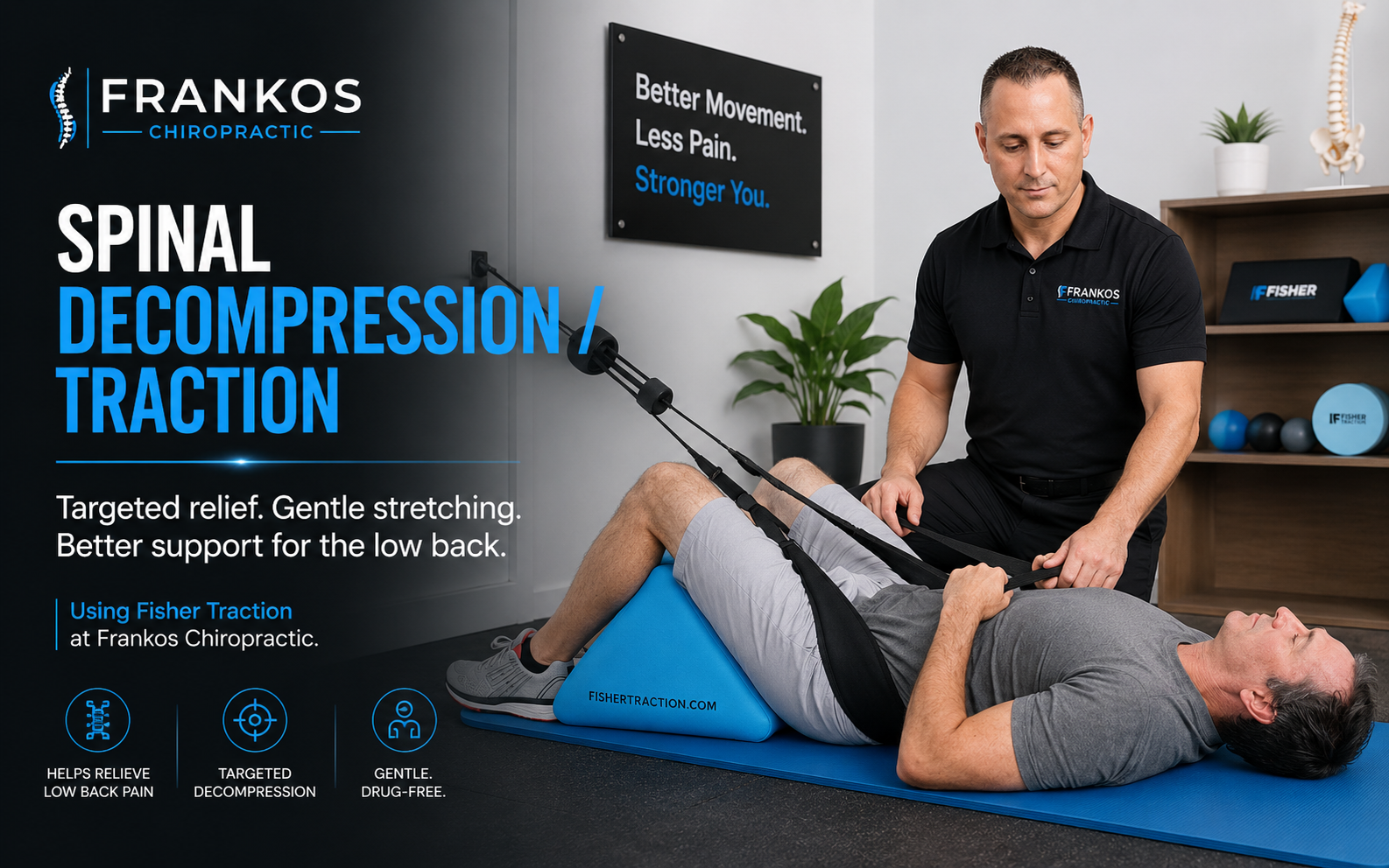 Spinal traction and decompression care at Frankos Chiropractic in Smithfield Utah