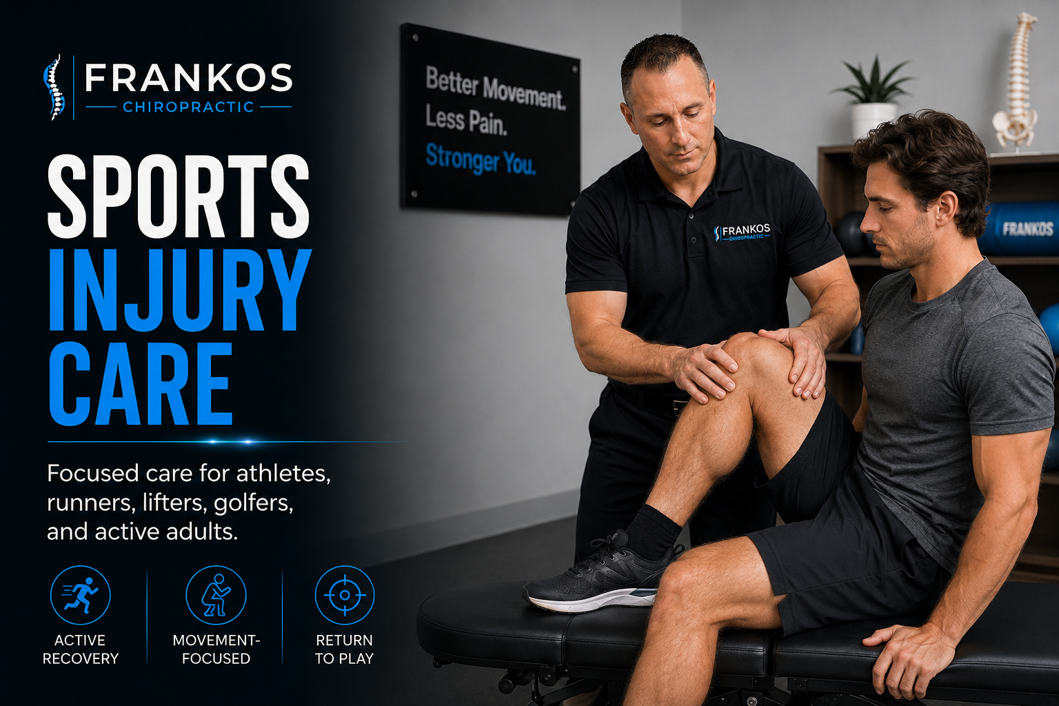 Sports injury care chiropractor near Logan and Cache Valley at Frankos Chiropractic